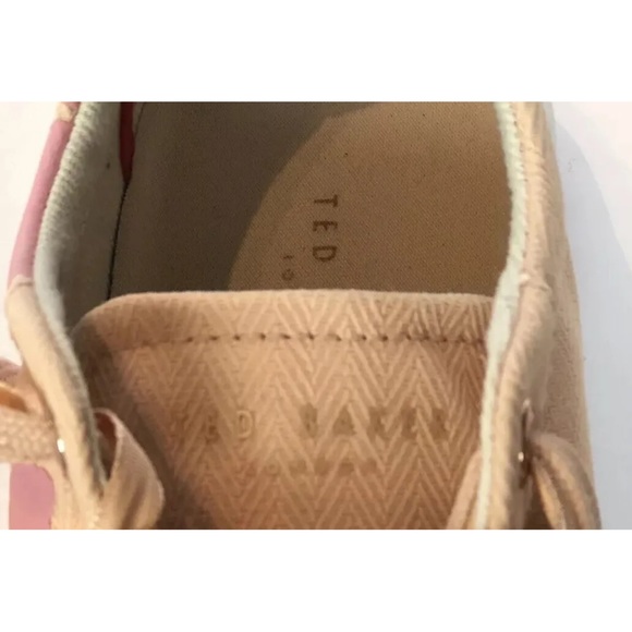 Ted Baker Ephie Sneakers Womens Printed Canvas Platform Shoes Rose Gold Sz 6.5 7 - Picture 7 of 10